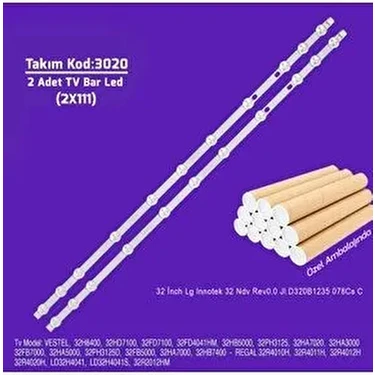 Poke 32TH4020 LED Bar Takım 2 Adet TV Bar Led Yüksek Sinyal Kalitesi ile Gelişmiş