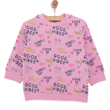 HelloBaby Basic Az Şardonlu Aslan Desenli Sweatshirt Kız