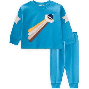 Cigit Uzay Aracı Aplikeli Pijama Takım 2-8 Yaş