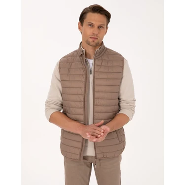 Pierre Cardin Erkek Vizon Kapitone Yelek