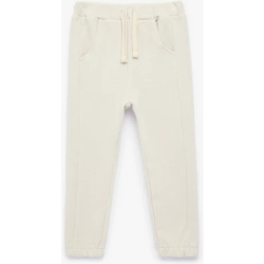 Koton Waffle Kumaş Pamuklu Beli Bağlamalı Lastikli Paça Jogger Eşofman