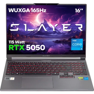 Game Garaj Slayer X5T-5050 C7 Intel Core I5 13500HX 16GB Ram 1tb SSD RTX5050 16" Wuxga 165Hz IPS