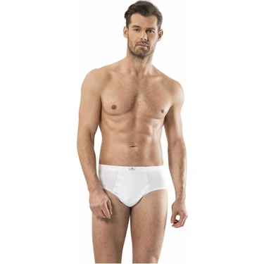 Jiber Erkek 6'lı Beyaz Pamuklu Slip