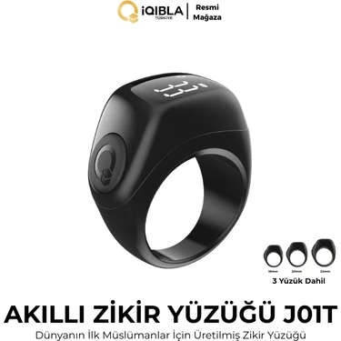 Iqibla Smart Ring J01T Jood Lite Akıllı Zikir Yüzüğü Siyah