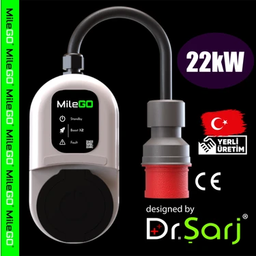 MileGO 22kw Şarj İstasyonu - Taşınabilir Yüksek Kaliteli Üstün Performanslı AC Elektrikli Araç Şarj