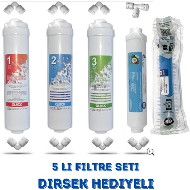 Liberti Kapalı Kasa Su Arıtma Cihazı Filtresi 5li Filtre Seti
