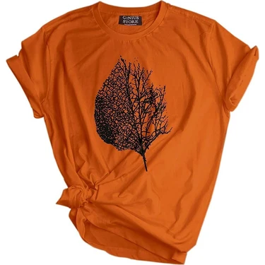 Genius Store Erkek Tişört Baskılı Outdoor T-Shirt-Yaprak