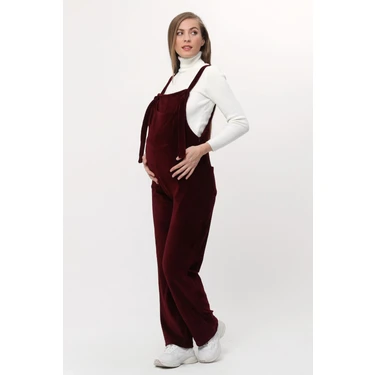 Luvmabelly MYRA6113 - Bordo Kadife Hamile