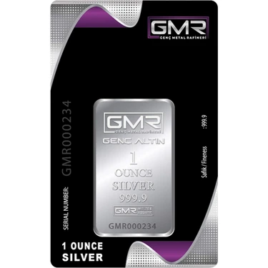 E-Gümüş 1 ONS (31.10 gr) Külçe