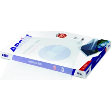 Asis Assis A4 Laminasyon Filmi 100 Adet 125 Mikron Şeffaf Sunum Ürünleri İçin Yüksek