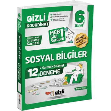 Gizli Yayınları 6. Sınıf Sosyal Bilgiler  12'li Deneme-Meb Gibi