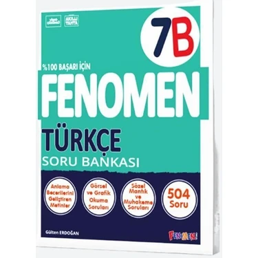 Fenomen Yayıncılık Fenomen Yayınları 7. Sınıf Türkçe B Soru Bankası LGS Hazırlık Setli