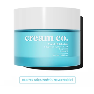 Cream Co. Su Bazlı Bariyer Onarıcı Cloud Moisturizer Yatıştırıcı Nemlendirici Yüz Kremi 50 ML Tüm