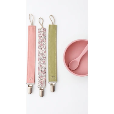 Mugasa - Bebek Emzik Askısı  -Emzik Zinciri  - 3lü Set % 100