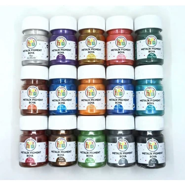 Hobiflex Epoksi Reçine Metalik Sedefli Pigment Toz Boya Seti 15 Renk 150