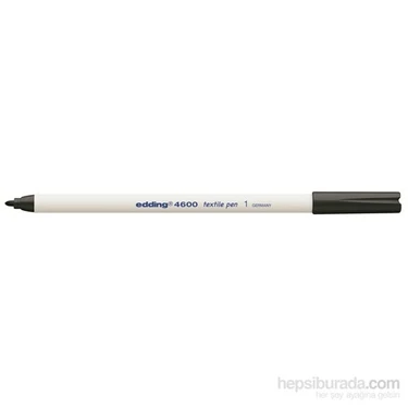 Edding Siyah Kumaş Boyama Kalemi 2-3 mm Yuvarlak Uç Su Bazlı Dayanıklı