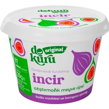 Dokuru Original İncir Atıştırmalık Meyve Cipsi - Dondurularak Kurutulmuş İncir - Freeze Dried