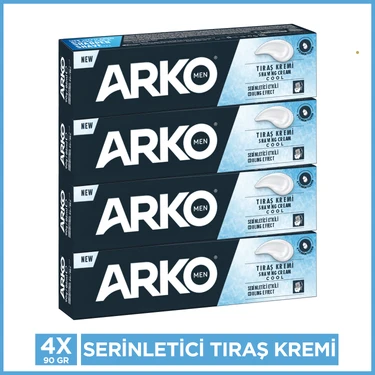Arko Men Cool Tıraş Kremi 4x90