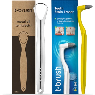 T-Brush Diş Lekesi Temizleyici ve Beyazlatıcı – Kauçuk Uçlu, Nötr Kokulu, Türkiye Üretimi, 1