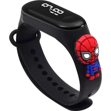 Zavira Çocuk Kol Saati LED Dokunmatik Su Geçirmez Spiderman Örümcek