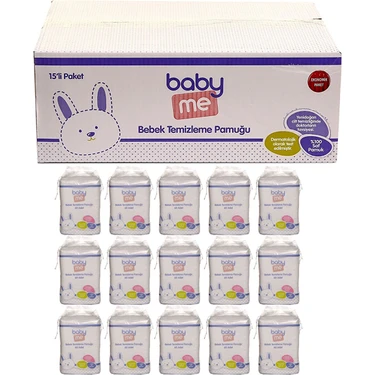 Baby Me Bebek Temizleme Pamuğu 15x60