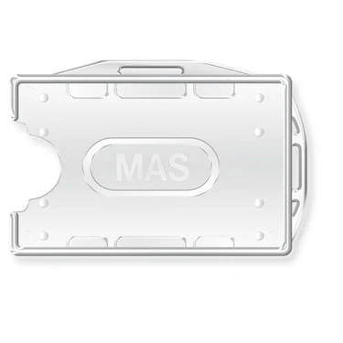 Mas 3524 Plastik Kart Muhafaza- Çift Yüz-54X86-Seffaf25