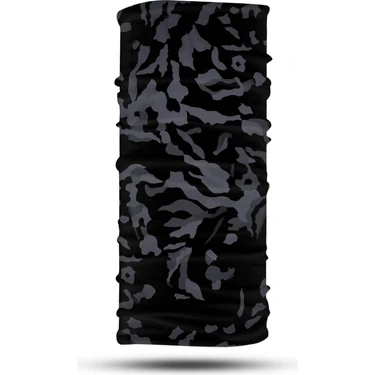 Dair Aksesuar Siyah Kamuflaj Desenli Motosiklet Bandana Boyunluk Outdoor