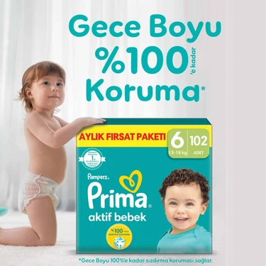 Prima Aktif Bebek, Bebek Bezi 6 Numara, 102