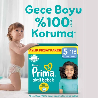Prima Aktif Bebek, Bebek Bezi 5 Numara, 116