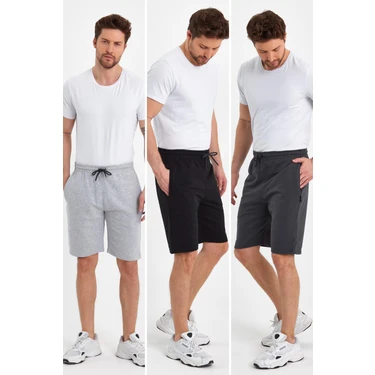 Mmetalic Regular Fit Yanları Cepli Rahat Kesim 3'lü Erkek