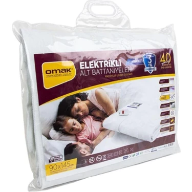 Omak Tek Kişilik Elektrikli Battaniye 90 x 145 cm Beyaz Polyester Düz Renk