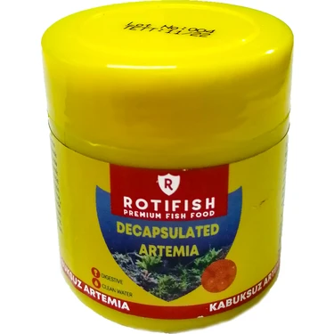 Rotifish Dekapsüle Artemia Yavru Yemi 15 gr. Yüksek Proteinli Akvaryum Balıkları İçin