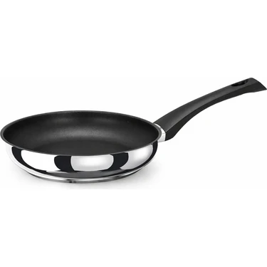 Lumenflon Domos 3ply Indüksiyon 30CM Tava – 3 Katmanlı Paslanmaz Çelik, Italyan