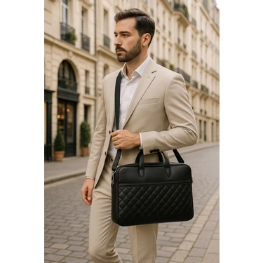 Premium Kapitone Desen 15" & 16"inç Laptop Notebook Tabletlere Uyumlu Evrak Dosya Bilgisayar