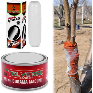 Telvesse Aşı Bandı + Aşı Macunu 2'li Set Ağaç Budama Aşılama Macunu Bant Seti Aşılama