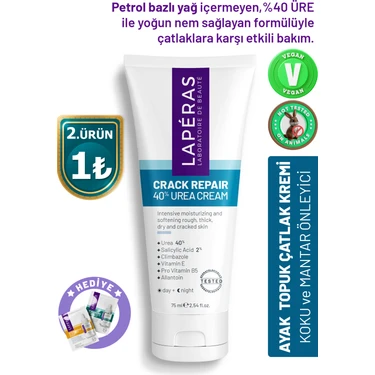 Ayak ve Topuk Çatlak Bakım Kremi %40 Üre ve %2 Salisilik Asit