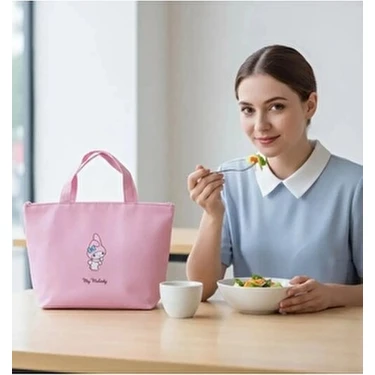 Miniso My Melody Lisanslı Yiyecek Çantası Pembe %89 Pamuk %11 Viscoz Kız Çocuk