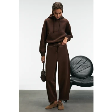 Grimelange SELORIN Kadın Baggy Çift Cepli Kahverengi Eşofman