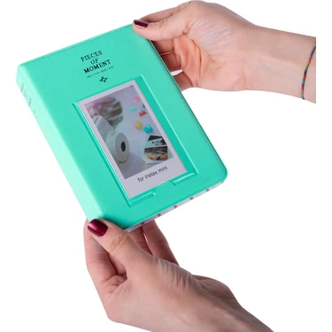 65 Fotoğraf Kapasiteli Pencereli Yeşil Instax Polakart Fotoğraf