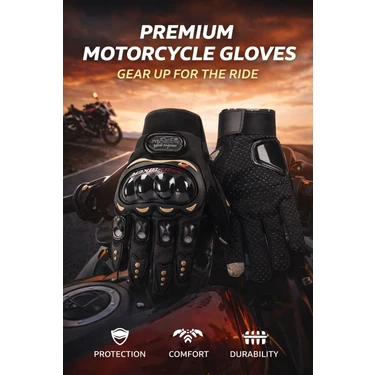 Edelvays Shop Yüksek Kalite Motosiklet Eldiveni Yasaya Uygun Ts EN13594 Etiketli Korumalı