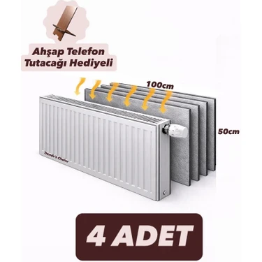 Ankaflex 4 Adet Petek Arkası Isı Yalıtım Levhası Alüminyum Folyo 4 Radyatör