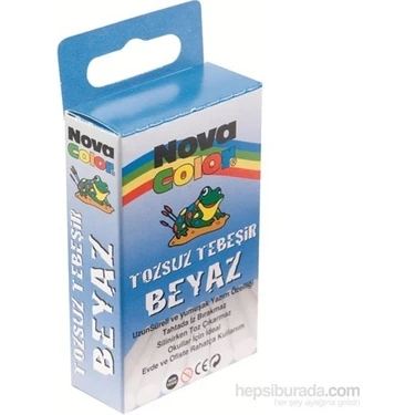 Nova Color Tebeşir 10'Lu Beyaz Tozsuz