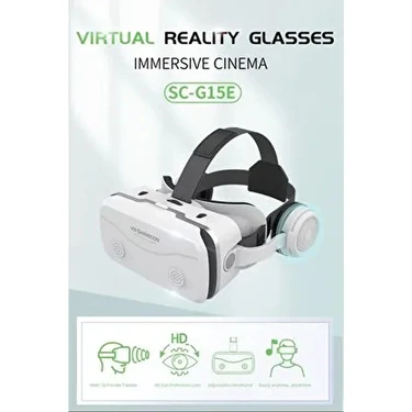 VR SHINECON G15E 3D Sanal Gerçeklik Gözlükleri Kulaklık ile 4.5-7.0 Inç Cep Telefonu İçin Uyumlu HD