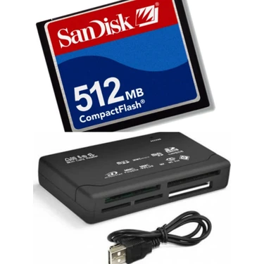 Sandisk 512 MB  Compact Flash Hafıza Kartı - USB 2.0 Cf Kart