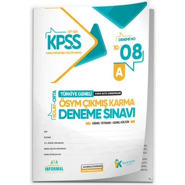 Karakutu Yayınları 2026 KPSS ÖSYM Arşivi Çıkmış Soru Karma Genel Yetenek Genel Kültür D. Çözümlü