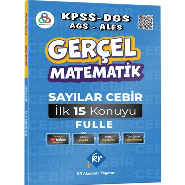 Kr Akademi Yayınları Gerçel Matematik Kpss Dgs Ags Ales Sayılar Cebir Ilk 15 Konuyu