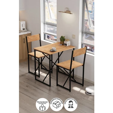 Bofigo 2li Mutfak Seti Mutfak Masa ve Sandalye Seti Balkon Masası Cafe Seti Maysa