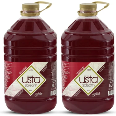 Büyük Usta Acılı Şalgam 5 Litre 2 Adet Katkı ve Şeker İçermeyen Ferahlatıcı