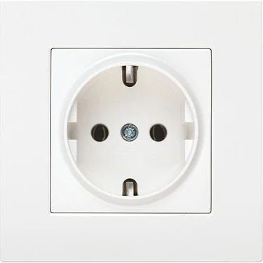 Viko Karre Beyaz Topraklı Priz 1 Adet Elektrik Prizi Modern Tasarım