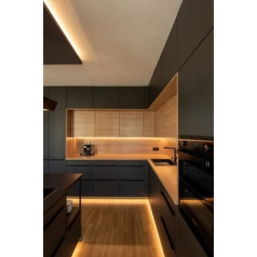 Diyez Dokunmatik Butonlu Dekoratif Mutfak Tezgah Altı Led Lineer Aydınlatma - 50cm - 3000K Gün